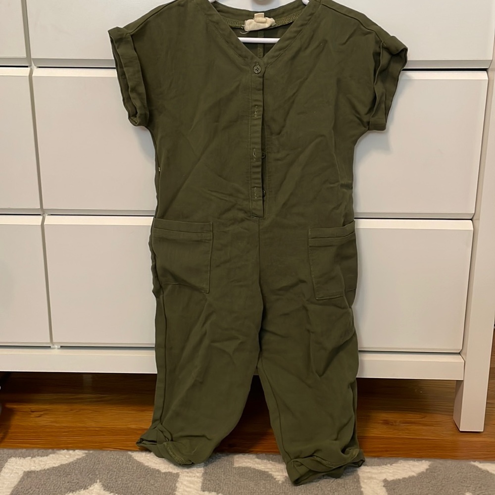 3-4T olive green romper